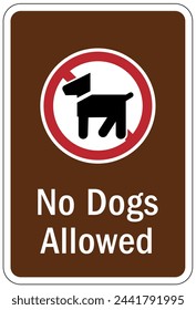 No pets allowed warning sign