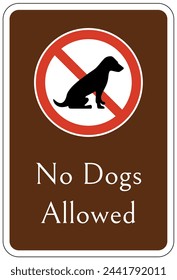 No pets allowed warning sign