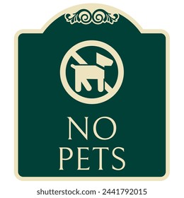 No pets allowed warning sign