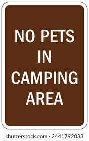 No pets allowed warning sign