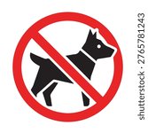 No Pets or Dog Allowed Sign Clean Printable Transparent Vector Icon