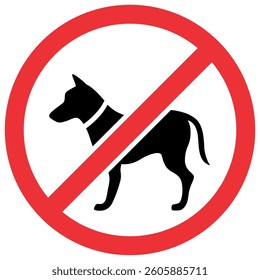 no pets dogs cats sign prohibition icon red black on white background do not do