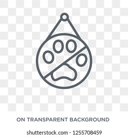 No pets icon. No pets design concept from Hotel collection. Simple element vector illustration on transparent background.