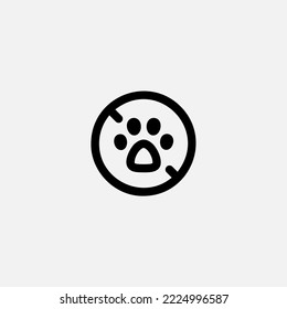 No pets icon sign vector,Symbol, logo illustration for web and mobile