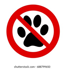 No pets Sign.