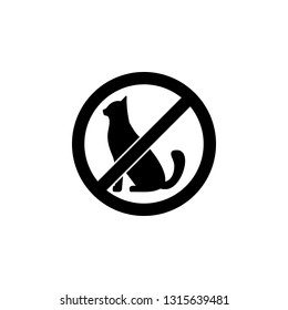 No pets sign icon. Simple glyph, flat vector element of ban, prohibition, forbid icons set for UI and UX, website or mobile application