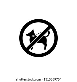 No pets sign icon. Simple glyph, flat vector element of ban, prohibition, forbid icons set for UI and UX, website or mobile application