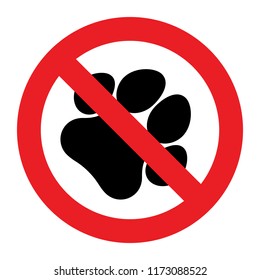 No pets  sign isolated on white background