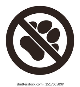 No pets  sign isolated on white background