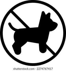 no pets  Vector illustration on a transparent background. Premium quality symmbols. Glyphs vector icons for concept and graphic design.