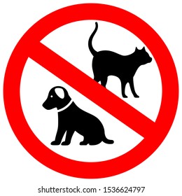 No pets vector sign on white background
