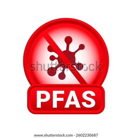 No Pfas icon on white background