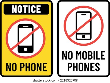 No Phone Allowed Print Ready Editable Sign Vector, No Mobile Phones