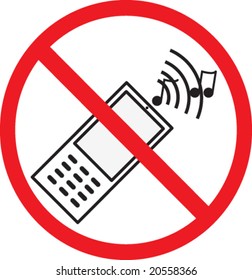 no phone allowed sign. vector
