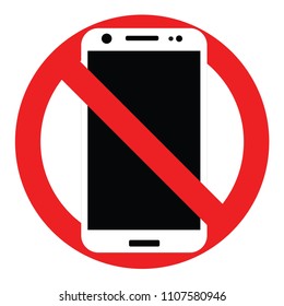 no phone, forbidden mobile, no cell, vector