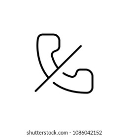 No phone icon. Communication symbol modern, simple, vector, icon for website design, mobile app, ui. Vector Illustration