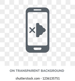 No phone icon. No phone design concept from  collection. Simple element vector illustration on transparent background.