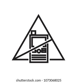 no phone icon vector