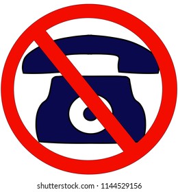 No phone icon vector