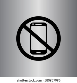 No phone icon, vector illustration