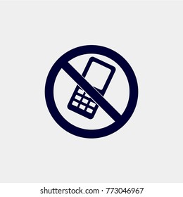 no phone icon, vector illustration