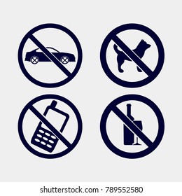 no phone icon, Vector illustration. no dog