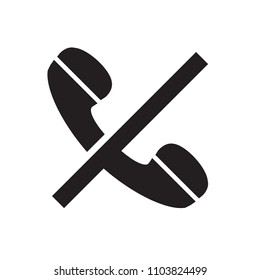 No phone icon vector logo template