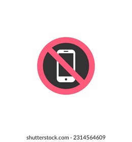 No Phone icon vector. Sorry, no mobile phones are allowed.