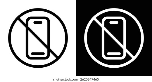 No phone icon vector for web and mobile app. Symbol isolated.