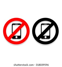 No Phone icons set great for any use. Vector EPS10.