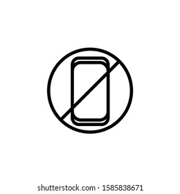 no phone isolated icon. simple element illustration from museum concept icons. no phone editable logo sign symbol design on white background. can be use for web and mobile