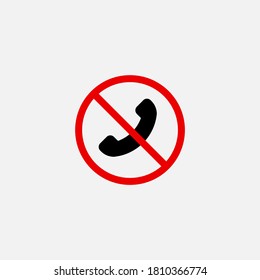 No phone isolated on background. Prohibition keyboard symbol modern, simple, vector, icon for website design, mobile app, ui. Vector Illustration