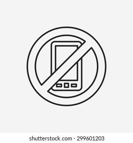 no phone line icon