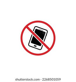 No Phone sign. Cellphone Use Prohibition Icon. Vector Silent Mode.
