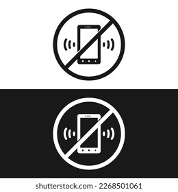 No Phone sign. Cellphone Use Prohibition Icon. Vector Silent Mode.