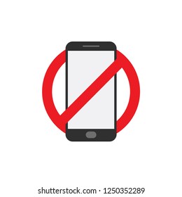 No phone sign icon vector