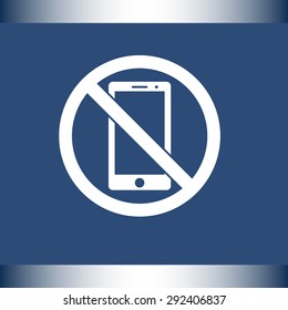 No phone sign icon, vector illustration. Flat design style