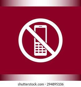 No phone sign icon, vector illustration. Flat design style