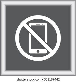 No phone sign icon, vector illustration. Flat design style