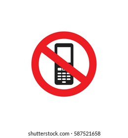 No Phone Sign Icon Vector Illustration Stock Vector (Royalty Free ...