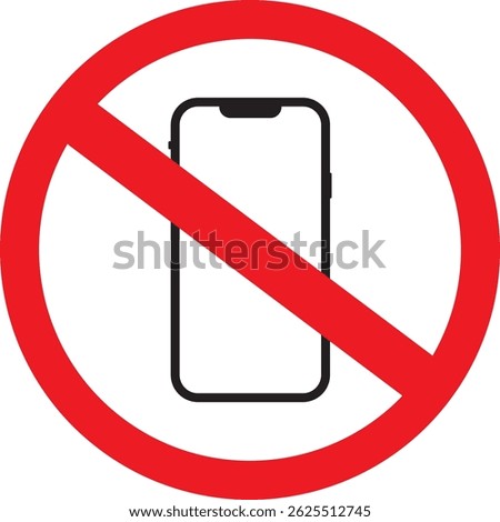 No phone sign vector design. Warning Icon
Don't use mobile phone symbol. Mobile
Phone prohibited. No cell phone sign.
Telephone warning stop sign icon. Silent
mode handphone icon. Mobile turn off.