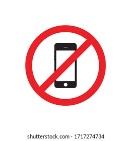No phone sign. Vector illustration
