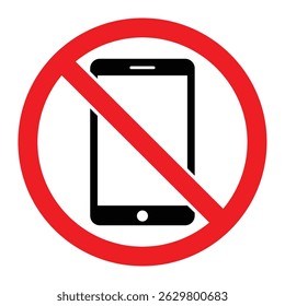 No Phone and Silent Mode Warning Signs Set – Prohibition Symbols for Mobile and Smartphone Usage.