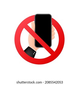 No phone. Telephone symbol. Isolated vector illustration.