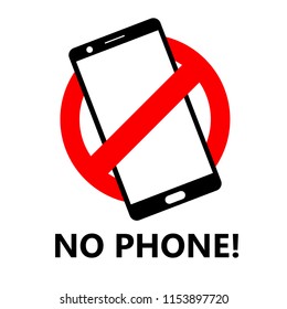 No phone usage or don't use cellular phone sign icon 