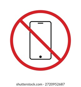 No phone usage or don't use cellular phone sign icon 