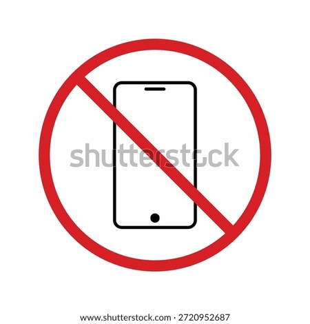 No phone usage or don't use cellular phone sign icon 