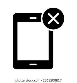 No Phone Vector Glyph Icon For Personal And Commercial Use.
