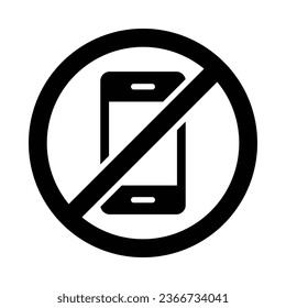 No Phone Vector Glyph Icon For Personal And Commercial Use.
