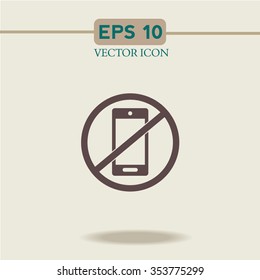 No phone vector icon.